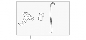 Toyota Sequoia 08-09 hood lock release handle under the hood