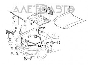 Hood Release Lever for Lexus GS300 GS350 GS430 GS450h 06-07