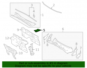 Left Windscreen Wiper Cover for Lexus ES250 ES300h ES350 19-26