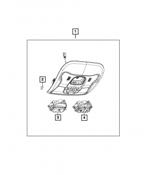 Front light for Jeep Renegade 15 - under the panorama