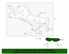 Front subframe burr rear left Kia Optima 16-20