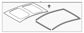 Toyota Prius V 12-17 sunroof glass