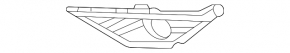 Mitsubishi Outlander 22-25 right fog light frame, gray
