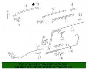 Door bumper rear right Toyota Sienna 21-25