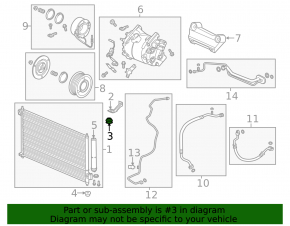 Condenser bracket upper left Honda Accord 13-17 rubber