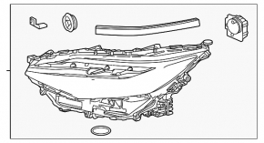 Headlight front right complete Toyota BZ4X 22- LED