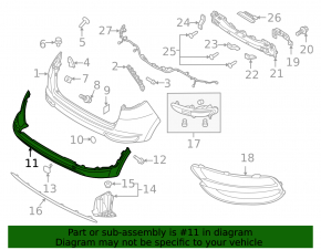 Kia Sportage 20-22 rear bumper lip structure without parking sensors
