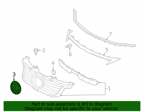 Radiator grille emblem Lexus CT200h 11-13 prerest, web