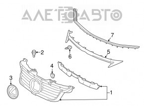 Radiator grille emblem Lexus CT200h 11-13 prerest, web