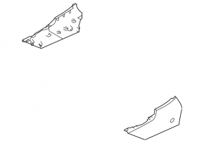 Subaru Outback 20-25 black center console trim, rear left side