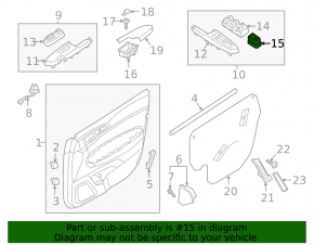 Kia Sportage 17-22 black mirror controls
