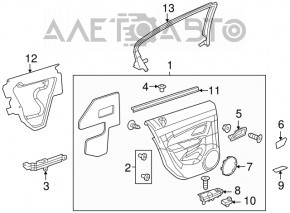 Door trim card rear left Chevrolet Cruze 11-15