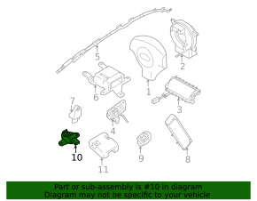 Airbag Sensor Rear Center Subaru Impreza WRX GH 08-10