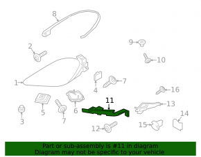 Lower right headlight bracket for Porsche Cayenne 19-23