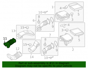 Air intake right Mercedes GLS-class X166 15-19 3.0, front part