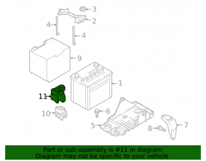 Cover of positive terminal of battery Mazda CX-9 16-