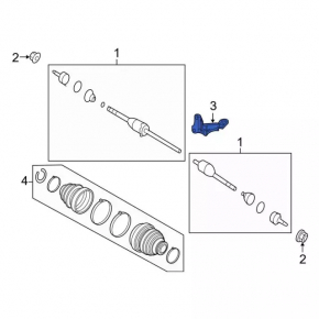 Front right axle shaft bracket for Ford Explorer 16-19 3.5