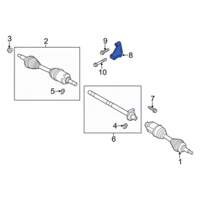 Front right axle shaft bracket for Ford Explorer 16-19 3.5