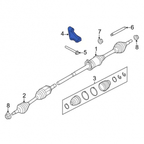 Front right axle shaft bracket for Ford Explorer 16-19 3.5