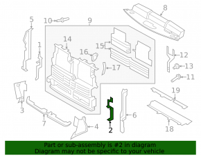Left radiator deflector for Ford Edge 15-18 2.0T 2.7T