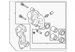 Front right caliper assembly for Mazda CX-7 06-12