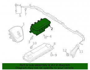 Airbag passenger in the dashboard Ford Explorer 20-24