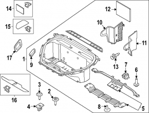 Front Trunk Partition Left Ford Mustang Mach-E 21-23