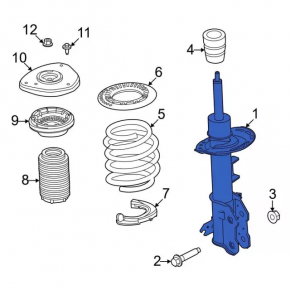 Shock absorber front left Ford Mustang Mach-E 21-23 AWD