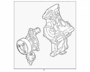 Water pump with housing BMW 5 G30 17-20 2.0T