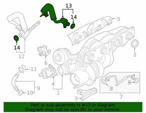 BMW X3 F25 13-17 2.0T Turbo Cooling Return Line