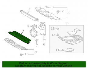 Lower radiator deflector Toyota Rav4 19- hybrid