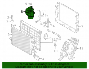 Cooling expansion tank Volkswagen ID.4 21-23 with cap