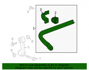 Rear stabilizer Chevrolet Malibu 16-20mm