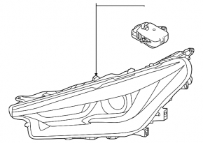 Front right headlight assembly Infiniti QX50 19-20