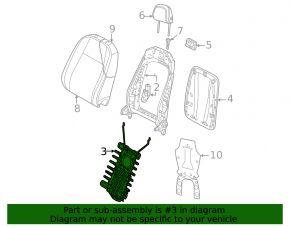 Lumbar support for driver's seat Audi A6 C8 19- 