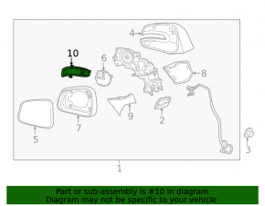 Left side mirror turn signal repeater for Buick Encore 17-20