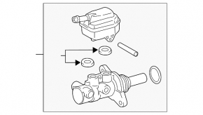 Master brake cylinder with reservoir Toyota Highlander 14-19