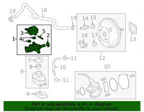 Lexus RX350 16-22 Master Brake Cylinder with Reservoir