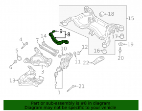 Upper rear left control arm for Audi A6 04-11