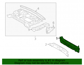 Rear panel Audi A6 C8 19- assembled 2 parts