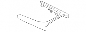 BMW 7 G11 G12 16-22 center console trim, gray leather, worn, needs dry cleaning, broken fastener