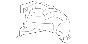 Mudguard front left rear part BMW 4 F32/33/36 14-20