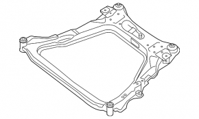 Front subframe Nissan Rogue 14-20 rusty, silent blocks torn