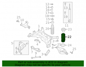 Rear left spring AWD Nissan Murano z50 03-08