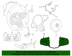 Steering wheel controls for the BMW X3 G01 18-22 M Sport