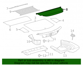Trunk curtain Toyota Rav4 13-18