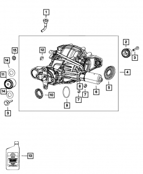 Rear differential gearbox Jeep Grand Cherokee WK2 11-13 RWD 3.6
