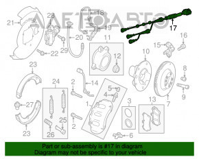 ABS sensor wire rear left Porsche Cayenne 958 11-17
