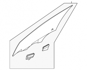 Rear right door glass for Hyundai Sonata 20-26