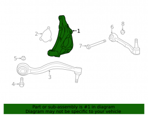 Front left axle trunnion Chevrolet Camaro 16-23